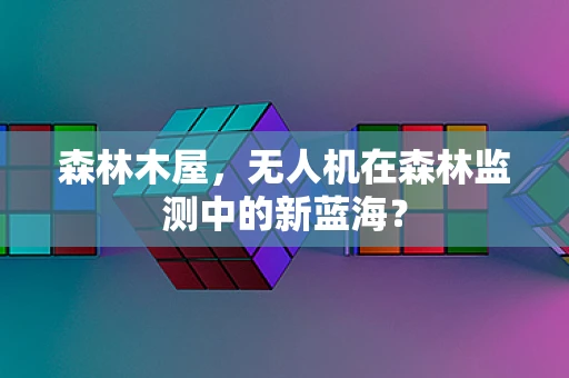 森林木屋，无人机在森林监测中的新蓝海？