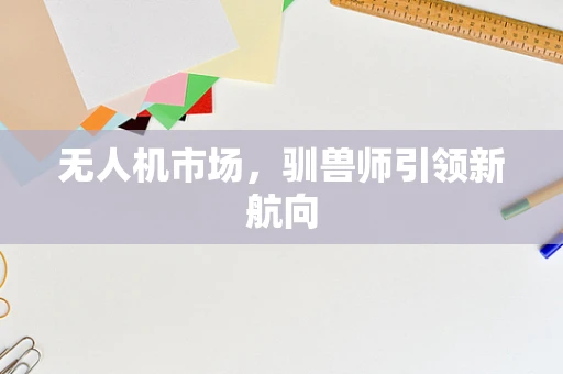 无人机市场，驯兽师引领新航向