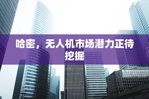 哈密，无人机市场潜力正待挖掘