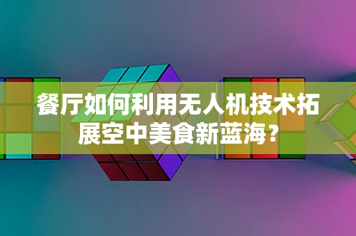餐厅如何利用无人机技术拓展空中美食新蓝海？