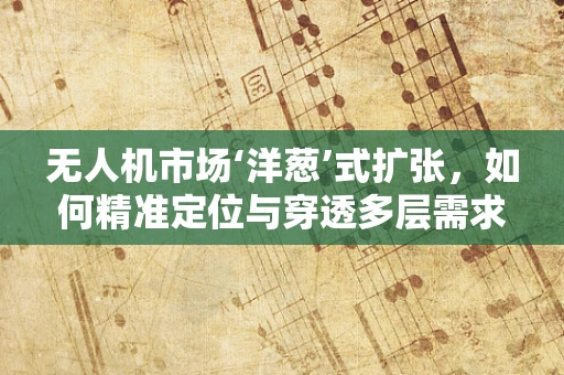 无人机市场‘洋葱’式扩张，如何精准定位与穿透多层需求？