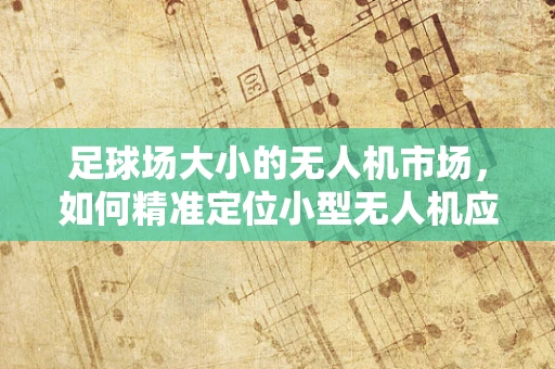 足球场大小的无人机市场，如何精准定位小型无人机应用？