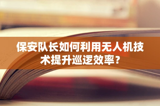 保安队长如何利用无人机技术提升巡逻效率？