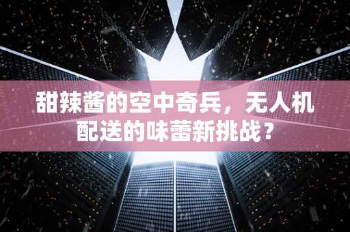 甜辣酱的空中奇兵，无人机配送的味蕾新挑战？