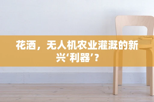 花洒，无人机农业灌溉的新兴‘利器’？