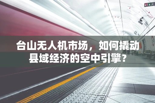 台山无人机市场，如何撬动县域经济的空中引擎？