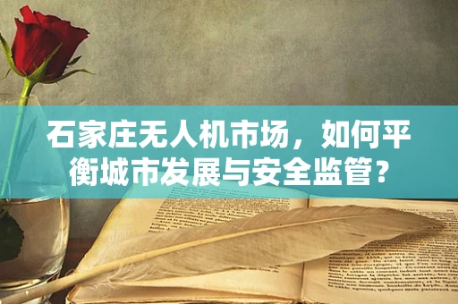 石家庄无人机市场，如何平衡城市发展与安全监管？