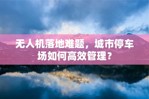 无人机落地难题，城市停车场如何高效管理？