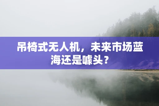吊椅式无人机，未来市场蓝海还是噱头？