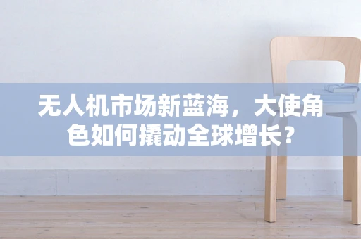 无人机市场新蓝海，大使角色如何撬动全球增长？