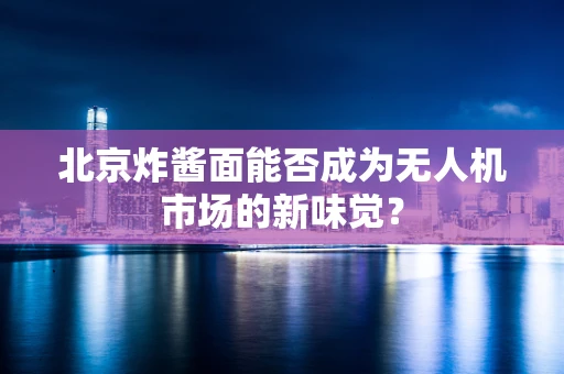 北京炸酱面能否成为无人机市场的新味觉？