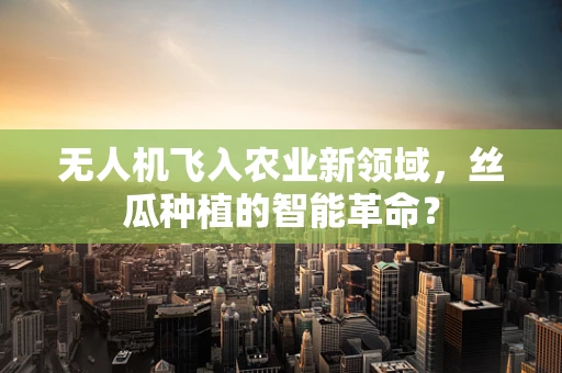 无人机飞入农业新领域，丝瓜种植的智能革命？