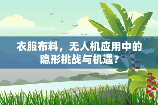 衣服布料，无人机应用中的隐形挑战与机遇？