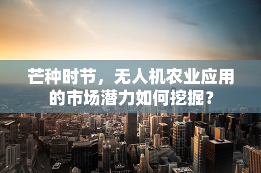 芒种时节，无人机农业应用的市场潜力如何挖掘？