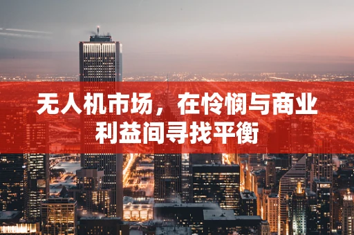 无人机市场，在怜悯与商业利益间寻找平衡