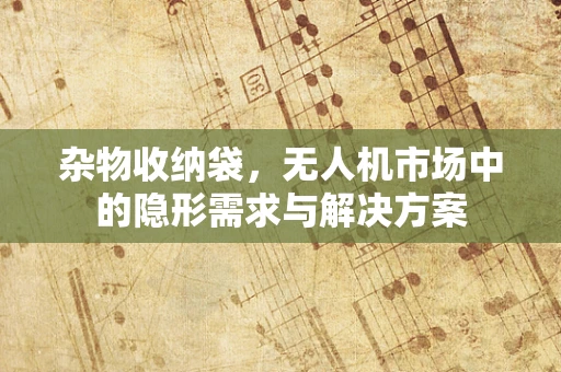 杂物收纳袋，无人机市场中的隐形需求与解决方案