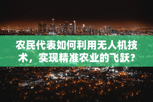 农民代表如何利用无人机技术，实现精准农业的飞跃？