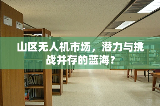 山区无人机市场，潜力与挑战并存的蓝海？