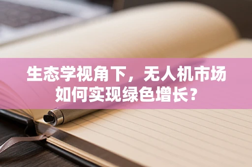 生态学视角下，无人机市场如何实现绿色增长？