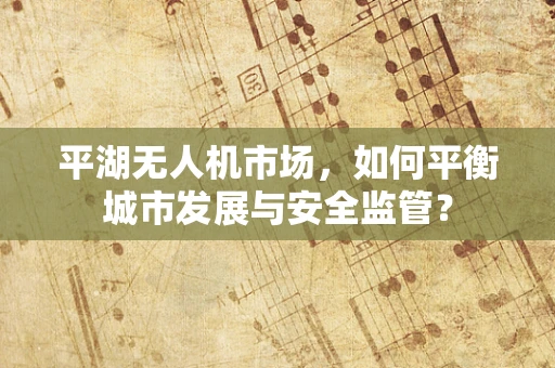 平湖无人机市场，如何平衡城市发展与安全监管？