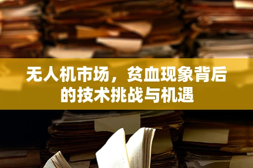 无人机市场，贫血现象背后的技术挑战与机遇