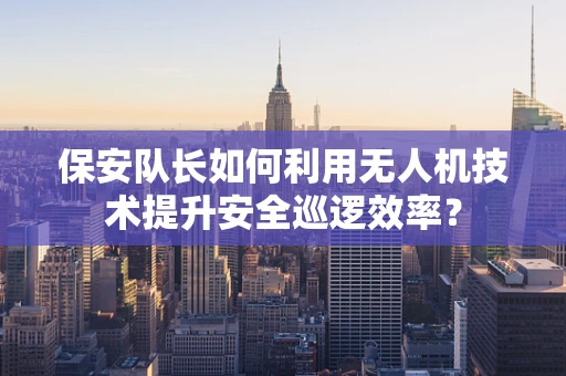 保安队长如何利用无人机技术提升安全巡逻效率？