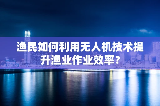 渔民如何利用无人机技术提升渔业作业效率？