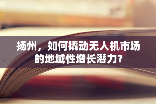 扬州，如何撬动无人机市场的地域性增长潜力？
