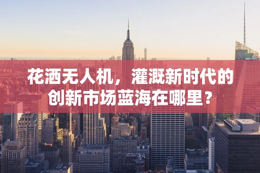花洒无人机，灌溉新时代的创新市场蓝海在哪里？