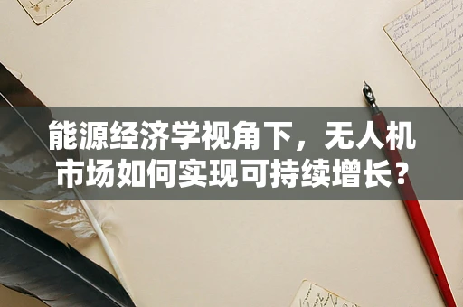 能源经济学视角下，无人机市场如何实现可持续增长？