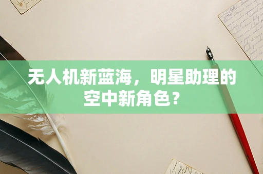 无人机新蓝海，明星助理的空中新角色？