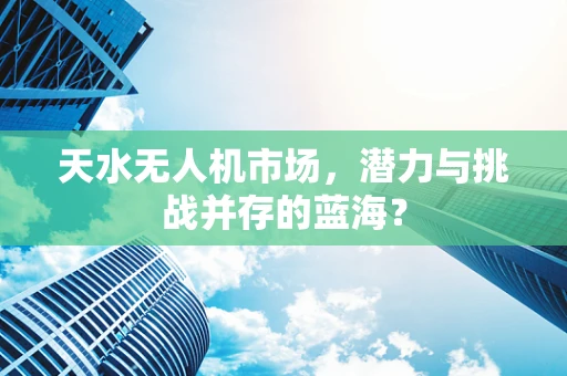 天水无人机市场，潜力与挑战并存的蓝海？