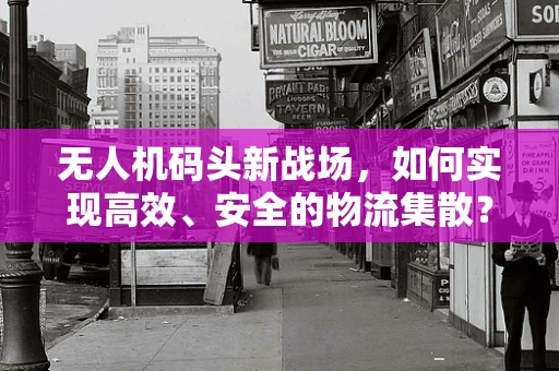 无人机码头新战场，如何实现高效、安全的物流集散？