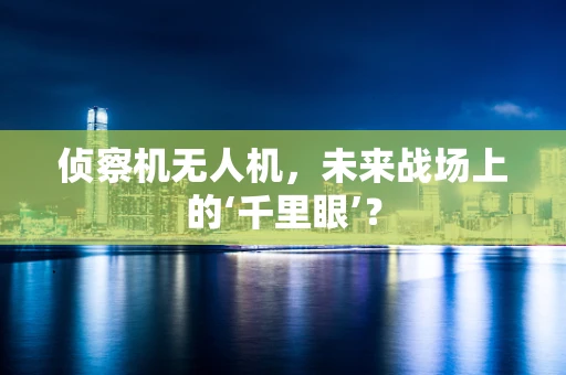 侦察机无人机，未来战场上的‘千里眼’？