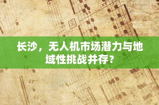 长沙，无人机市场潜力与地域性挑战并存？
