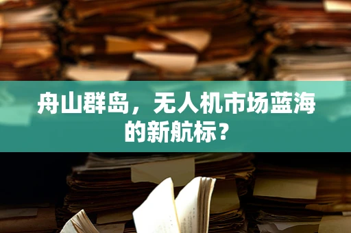 舟山群岛，无人机市场蓝海的新航标？