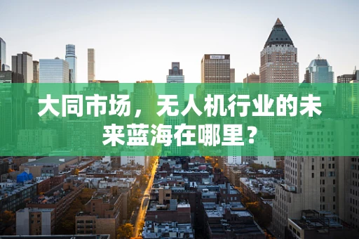 大同市场，无人机行业的未来蓝海在哪里？