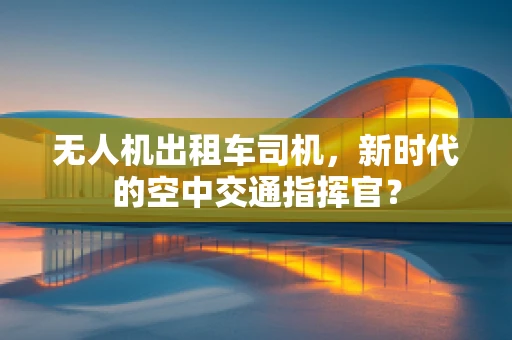 无人机出租车司机，新时代的空中交通指挥官？
