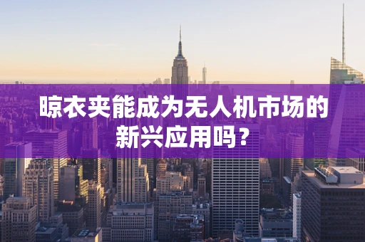 晾衣夹能成为无人机市场的新兴应用吗？