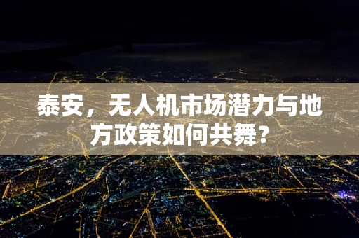 泰安，无人机市场潜力与地方政策如何共舞？