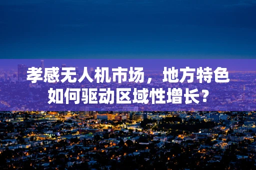 孝感无人机市场，地方特色如何驱动区域性增长？