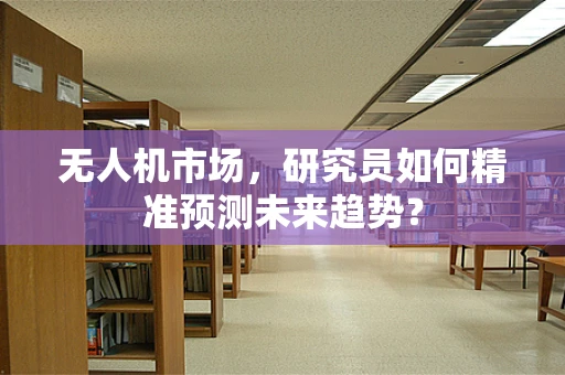 无人机市场，研究员如何精准预测未来趋势？