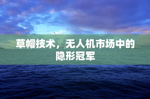 草帽技术，无人机市场中的隐形冠军