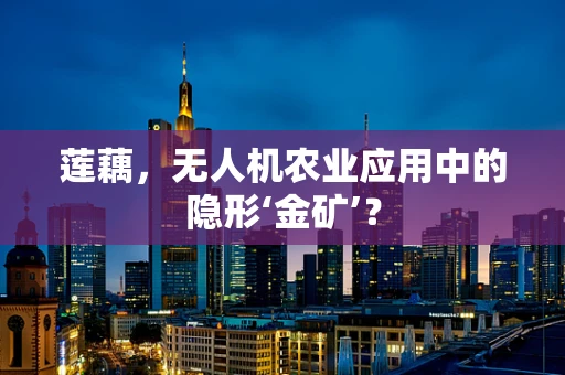 莲藕，无人机农业应用中的隐形‘金矿’？