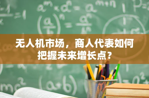 无人机市场，商人代表如何把握未来增长点？