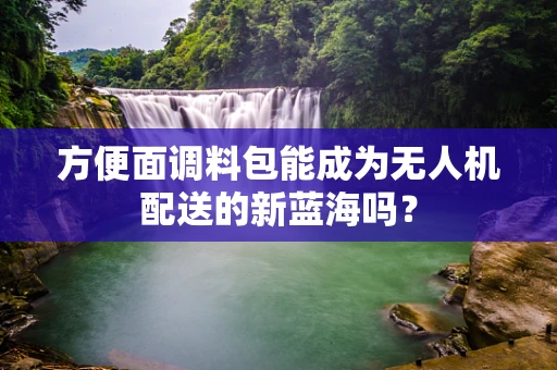 方便面调料包能成为无人机配送的新蓝海吗？
