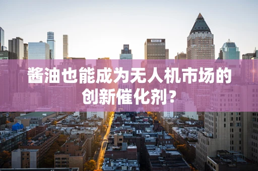 酱油也能成为无人机市场的创新催化剂？
