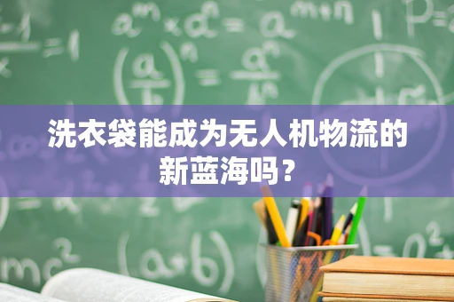 洗衣袋能成为无人机物流的新蓝海吗？