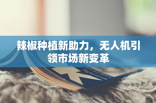辣椒种植新助力，无人机引领市场新变革