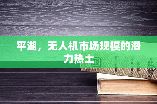 平湖，无人机市场规模的潜力热土